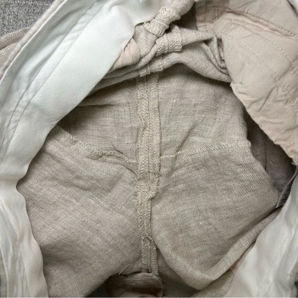 Reformation 100% Linen Pants Oatmeal Size 0